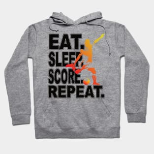 Eat Sleep Score Repeat Football Soccer Fan Hoodie